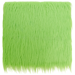 Faux Fur Square Fabric, for Crafts, Sewing, Costumes, Seat Pads, DIY Crafts, Lawn Green, 500x500x3mm(DIY-WH0656-92)
