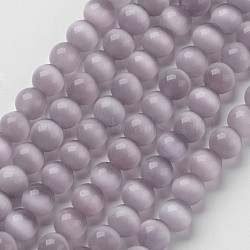 Cat Eye Beads, Round, Thistle, 12mm, Hole: 1.5mm, about 32pcs/strand, 14.5 inch(CER12mm51)
