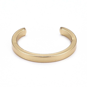 Brass Cuff Rings, Open Rings, Long-Lasting Plated, Real 18K Gold Plated, US Size 6 1/2, Inner Diameter: 17mm