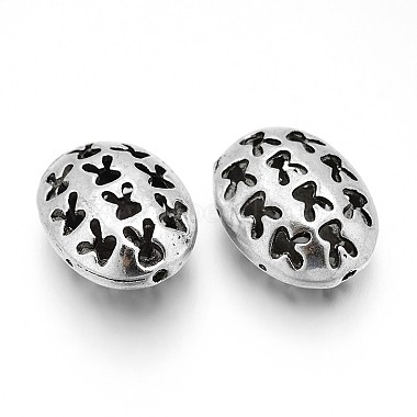Antique Silver Oval Alloy Beads