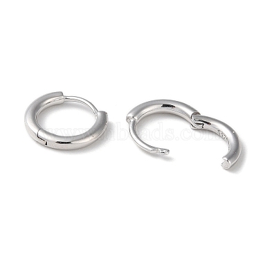 серебряные серьги-кольца 925 с родиевым покрытием 925(STER-D016-03A-P)-2