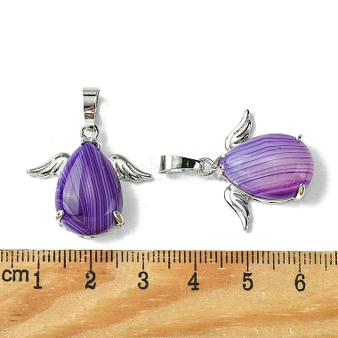 Dyed Natural Purple Banded Agate Pendants(G-C114-05P-08)-3