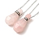 Openable Faceted Natural & Synthetic Mixed Stone Perfume Bottle Pendant Necklaces for Women(NJEW-F296-03P)-2