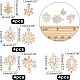 Nbeads 16pcs 4 Style Rack Plating Brass Micro Pave Clear Cubic Zirconia Charms(ZIRC-NB0001-85)-3