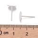 925 Sterling Silver Flat Pad  Stud Earring Findings(STER-K167-045F-S)-4
