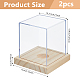 Acrylic Baseball Display Cases with Wooden Base(ODIS-WH0081-16)-2