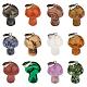 12 pièces pierre gemme champignon pendentif à breloque cristal champignon pendentifs en pierre naturelle couleur mélangée pour bijoux collier boucle d'oreille faisant de l'artisanat(JX550B)-1