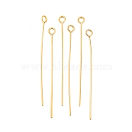 Ion Plating(IP) 304 Stainless Steel Eye Pins, Real 18K Gold Plated, 20 Gauge, 55x0.8mm, Hole: 1.9mm(STAS-I320-C20-G)