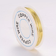 Copper Jewelry Wire, Gold, 20 Gauge, 0.8mm, about 9.84 Feet(3m)/roll(X-CWIR-CW0.8mm-07)