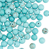 3 Strands Natural Howlite Beads Strands, Dyed & Heated, Round, 8mm, Hole: 1.2mm, about 51pcs/strand, 15.43 inch(39.2cm)(G-OC0002-64)