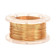 Round Copper Craft Wire, for Jewelry Making, Long-Lasting Plated, Sandy Brown, 24 Gauge, 0.5mm, about 39.37 Feet(12m)/roll.(CWIR-C001-01B-12)