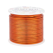 Round Aluminum Wire, Orange Red, 10 Gauge, 2.5mm, about 80.38 Feet(24.5m)/roll(AW-BC0001-2.5mm-19)