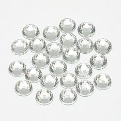 Flat Back Glass Rhinestone Cabochons, Back Plated, Half Round, Crystal, SS16, 4mm, about 1440pcs/bag(RGLA-T090-SS16-01)