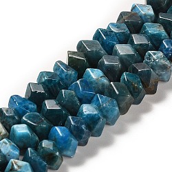 Natural Apatite Beads Strands, Faceted, Nuggets, 10~11x8~10x7~8mm, Hole: 1mm, about 22~23pcs/strand, 7.09~7.48''(18~19cm)(G-N327-05-06)