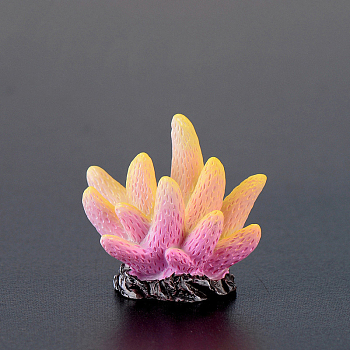 PVC Imitation Coral Ornaments, Artificial Coral for Aquarium Scenery Fish Tank Decoration, Orchid, 38x41mm