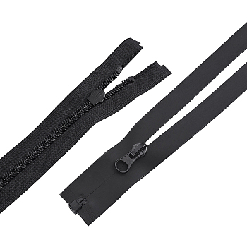 BENECREAT Nylon Zipper Fastener, for Clothes DIY Sewing Accessories, Black, 52.4~72.5x3x0.25cm, 6strands/bag