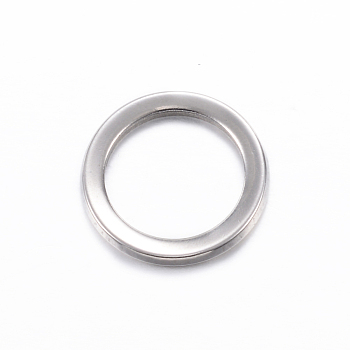201 Stainless Steel Linking Rings, Ring, Stainless Steel Color, 11x1mm