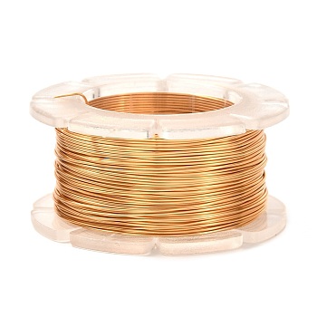 Round Copper Craft Wire, for Jewelry Making, Long-Lasting Plated, Sandy Brown, 24 Gauge, 0.5mm, about 39.37 Feet(12m)/roll.