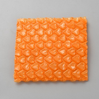 100Pcs PP Plastic Heart Film Bubble Bags, Bubble Mailers, Square, Dark Orange, 10.5x10.5x0.8cm