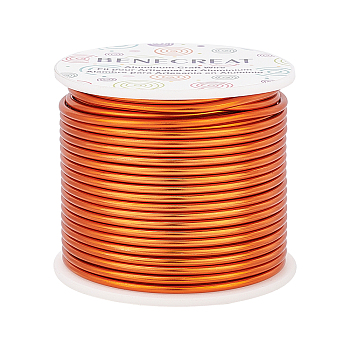 Round Aluminum Wire, Orange Red, 10 Gauge, 2.5mm, about 80.38 Feet(24.5m)/roll