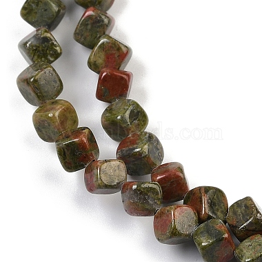 Natural Unakite Beads Strands(G-A257-A16-01)-4