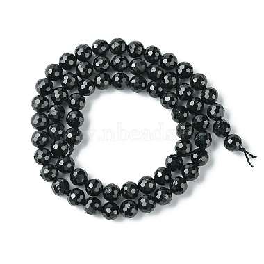 Natural Black Tourmaline Beads Strands(G-F748-Y01-04)-3