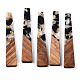 Transparent Resin & Walnut Wood Pendants(RESI-N039-67F)-1