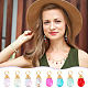 64Pcs 8 Color Copper Wired Glass Pendants(PALLOY-AB00258)-5