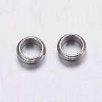 Tarnish Resistant 304 Stainless Steel Beads, Rondelle, Stainless Steel Color, 4x1.5mm, Hole: 3mm(X-STAS-K146-064-4mm)