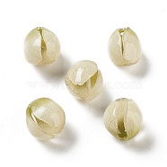 Opaque Acrylic Bead Cap, Flower, Dark Khaki, 13.5x12.5~13mm, Hole: 1.2mm(SACR-C006-02A)