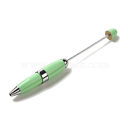 201 Stainless Steel Beadable Pens, Ball-Point Pen, for DIY Personalized Pen, Spring Green, 119.5x11.5mm(FIND-B030-02)