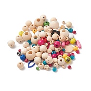 Lucky Bag, Including Painted Natural Wood Beads, Mixed Color, 4~30mm(DIY-LUCKYBAY-91)