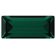 Preciosa&reg MAXIMA Crystal Fancy Stones, Czech Crystal, 435 26 212 Baguette, Dura Foiling, 50730 Emerald, 4x2mm.(X-PRC-FB4-50730)