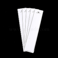 Cardboard Display Cards, Used For 6 Pairs Hair Barrettes, Rectangle, White, 29.2x6.2x0.03~0.04cm, Hole: 7mm(CDIS-S025-42A)