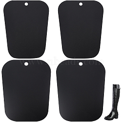 4Pcs 2 Style PVC Boot Shaper Form Inserts, Boots Tall Support, Random Patterns or None Pattern, Trapezoid, Black, 32x26x0.05cm & 35.5x28x0.05cm, Hole: 20mm, 2pcs/style(DIY-GF0008-85)