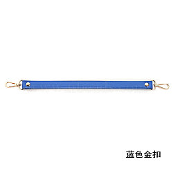 PU Leather Bag Strap, with Alloy Swivel Clasps, Flat, Bag Replacement Accessories, Blue, 37x1.85x0.3cm(FIND-WH0075-26G-09)