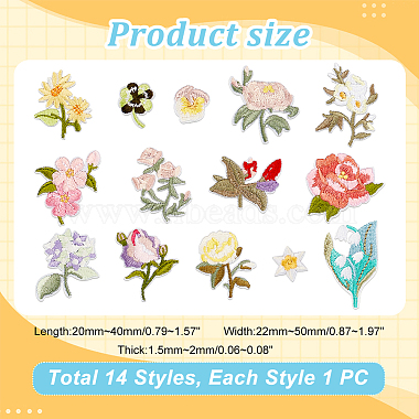 1Set Flower Cloth Embroidery Applqiues(PATC-GA0001-24)-2