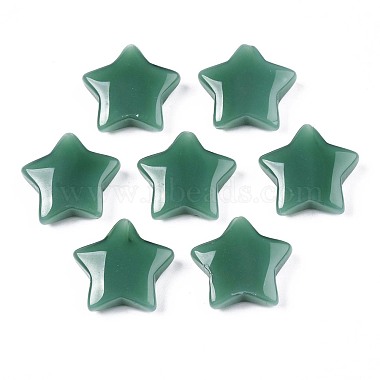 Sea Green Star Glass Beads