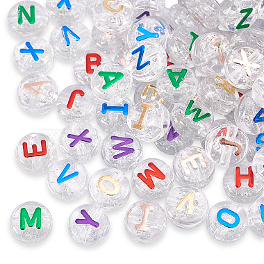 10mm Mixed Color Letter Acrylic Beads