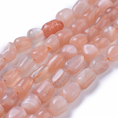 Chapelets de perles de sunstone naturelle naturelles(G-P433-14)-2
