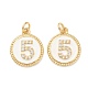 Brass Micro Pave Clear Cubic Zirconia Charms(ZIRC-J040-44G-05)-2