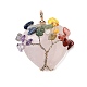 pendentifs coeur en quartz rose naturel(G-K374-01A)-1