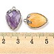Natural & Synthetic Mixed Gemstone Faceted Pendants(G-M431-06P-A)-3
