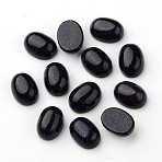 Synthetic Blue Goldstone Oval Cabochons, Flat Back, 18x13x6mm(G-L394-12-18x13mm)