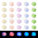 100Pcs Flower Resin Cabochons, Nail Art Decoration Accessories, Mixed Color, 9.5x6mm(MRMJ-TA0001-36)