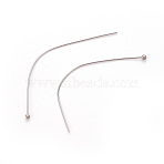 Tarnish Resistant 304 Stainless Steel Ball Head Pins, Stainless Steel Color, 39x0.5mm, 24 Gauge, Head: 1.5mm(STAS-E452-01P-C)