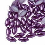 ABS Plastic Imitation Pearl Cabochons, Horse Eye, Medium Orchid, 8x4x2.5mm, about 5000pcs/bag(SACR-R756-8x4mm-Z47)