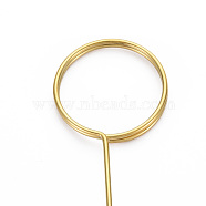 Ring Shaped Steel Wire Name Card Clip Holder, Table Memo Holder, for Weddings Birthday Party Decorations, Golden, 335x30x3mm(AJEW-S081-002B-G)