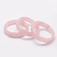 Faceted Natural Rose Quartz Beads Stretch Bracelets, Inner Diameter: 2-1/8~2-3/8 inch(5.5~6cm)(BJEW-E289-C08)