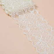 Elastic Lace Trim, Lace Ribbon For Sewing Decoration, Beige, 80mm(OCOR-WH0024-A09)